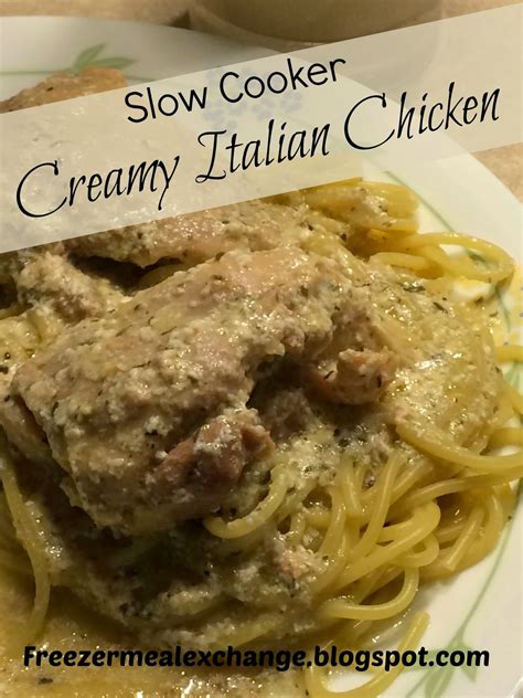 Freezer meal exchange club: slow cooker creamy italian chicken