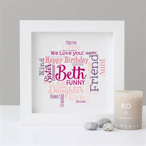 Pick up a variety of personalised gifts for sale from our online range or in our uk stores. personalised birthday gift for her by hope and love ...