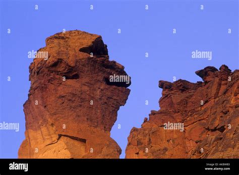 Rock Formation Known As Monkey Face In Smith Rock State Park Oregon Usa