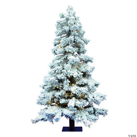 Vickerman 6 Flocked Spruce Christmas Tree With Warm White Led Lights