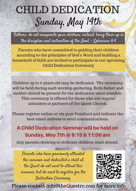 Child Dedication — The Quest Church