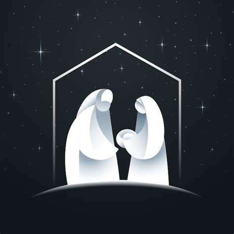 Abstract Nativity Scene Concept Vector Free Download