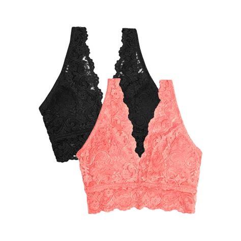 Smart And Sexy Womens Signature Lace Deep V Bralette 2 Pack Style