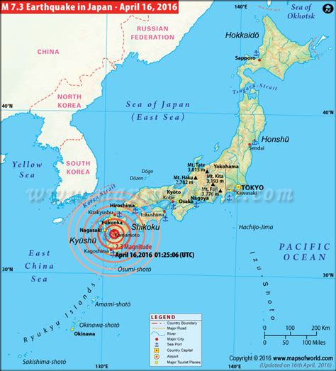 Monitoring of earthquakes and provision of information. Southern Japan Map | PAMELASSMUS