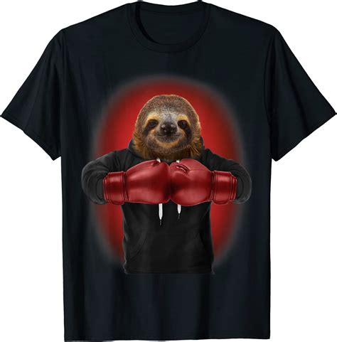 Boxing Sloth Martial Arts Fighter Warrior Boxer T Shirt Clothing