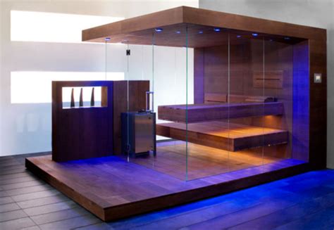 Design Sauna mit großzügigen Glasflächen - Modern ...