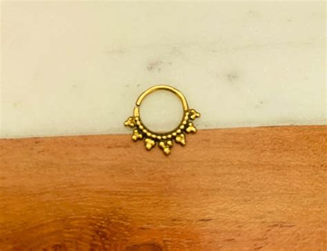 22k Solid Gold Nose Ring Nose Gold Hoopgold Nose Ringsolid Etsy