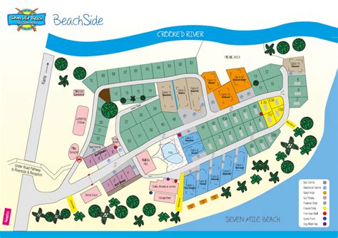 Beachside Park Map Seven Mile Beach Holiday Park Accommodation