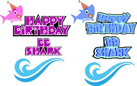 Happy Birthday Shark Svg Baby Shark Svg Clipart Png Dxf Etsy Images