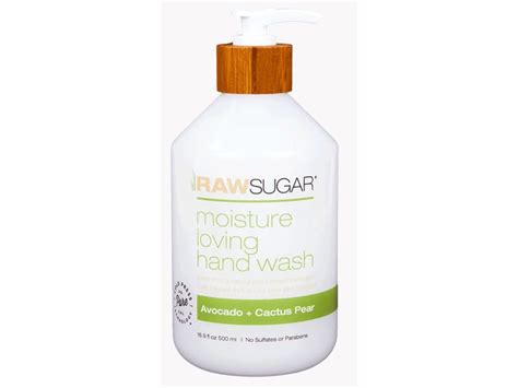 The soap is very mild due to the high content of organic olive oil and cold pressed prickly pear seed oil. Raw Sugar Moisture Loving Hand Wash, Avocado + Cactus Pear ...