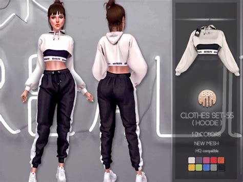 Clothes Set 55 Hoodie Bd220 By Busra Tr At Tsr Sims 4 Updates