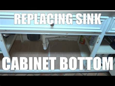 Are you thinking about replacing your kitchen cabinet doors? Replacing a sink base cabinet bottom floor after water ...