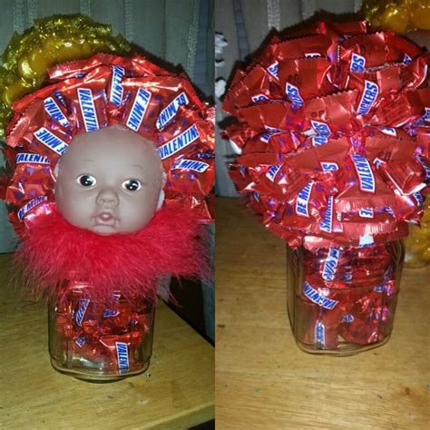 15 snickers doll candy jar head candy crafts candy bouquet creative party favor