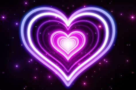 Purple Neon Heart Abstract 4k Ultra Hd Wallpaper Hintergrund Images
