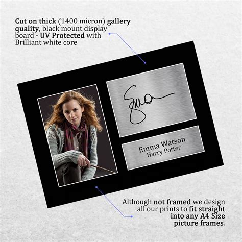 Hwc Trading Emma Watson T Signed A4 Printed Autograph Hermione