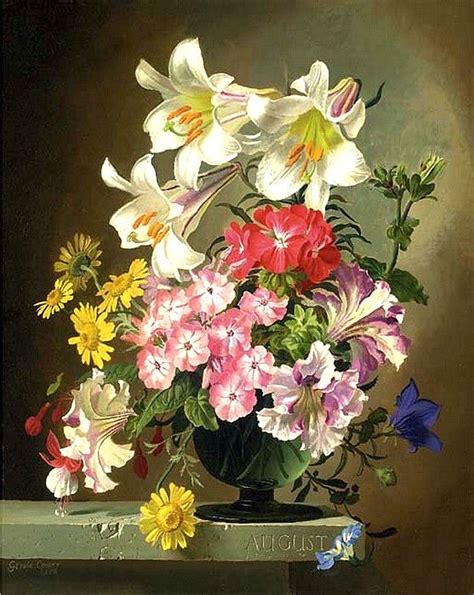 Gerald A Cooper 1899 1975 — August 1956 557x700 Floral Art