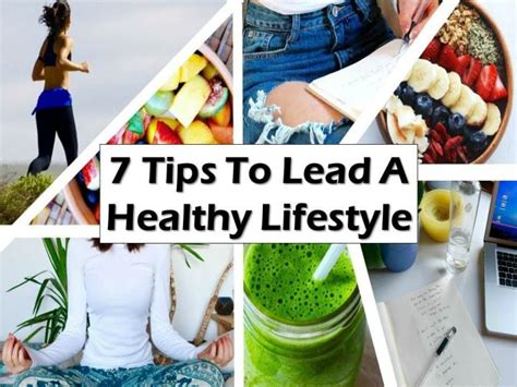 Ppt 7 Tips To Lead A Healthy Lifestyle Powerpoint Presentation Free