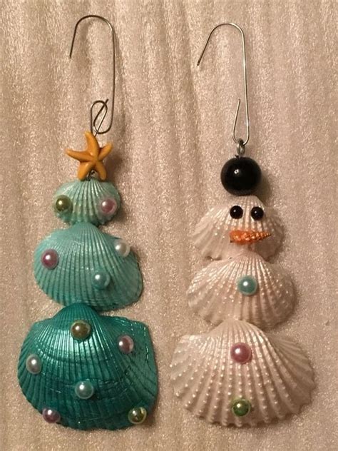 Enfeites De Natal Com Conchas Seashell Christmas Ornaments Beachy