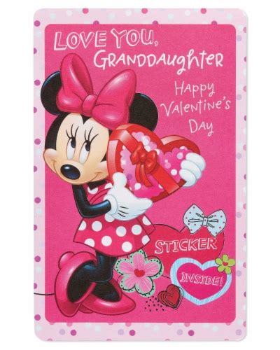 American Greetings Valentines Day Card For Granddaughter With Stickers
