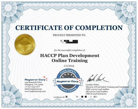 Haccp Certification Training Online Registrar Corp Online Training