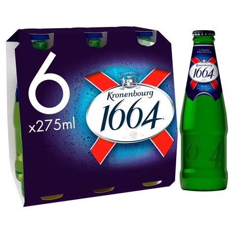 Kronenbourg 1664 Lager Beer Bottles 6 X 275ml Zoom