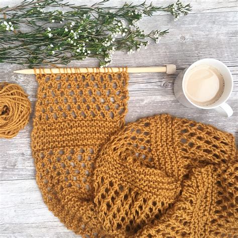 Honeycombs Summer Easy Scarf Knitting Pattern Mama In A Stitch