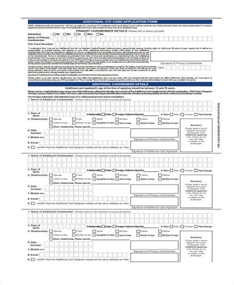 Credit card application for supplementary card. FREE 24+ Credit Application Forms in PDF