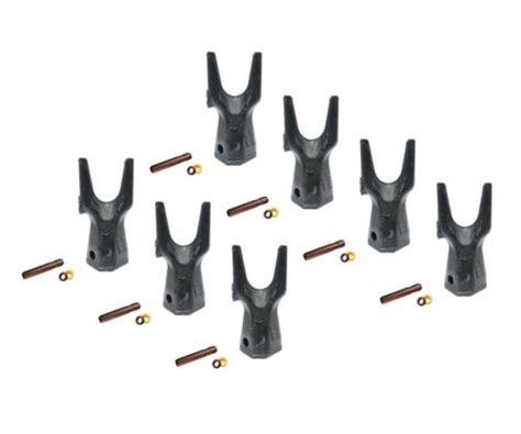 7 Backhoe Bucket Tooth 208 5237 Twin Sharp Tip W Pin Fits Cat Drs230