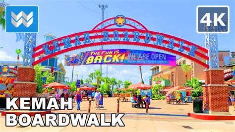 [4K] Kemah Boardwalk in Texas USA (Southeast of Houston) - Walking Tour