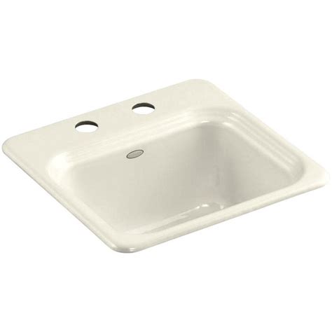 Kohler Northland Almond 2 Hole Cast Iron Drop In Commercialresidential