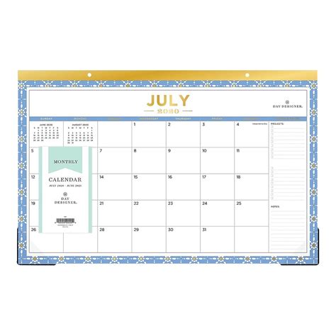 2020 2021 Blue Sky 11 X 17 Desk Pad Calendar 120071