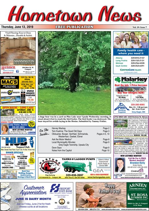 Hometown News June 13, 2019 | Hometown News • Grey Eagle - Upsala