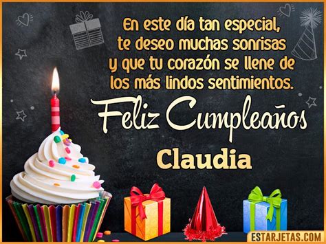 Feliz Cumpleaños Claudia Imágenes  Tarjetas Y Mensajes