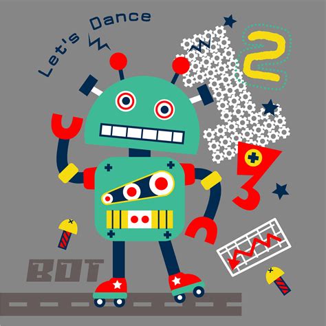 Dancer Robot In The Street 686855 Vector Art At Vecteezy