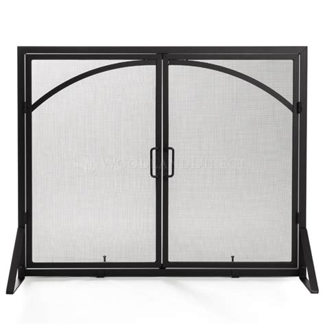 Single Panel Contemporary Arched Black Door Screen 39 X31