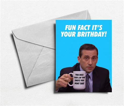 Michael Scott The Office Birthday Card The Office Us Birthday Card