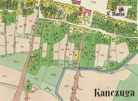 1849 Kańczuga Cadastral Map And House Index