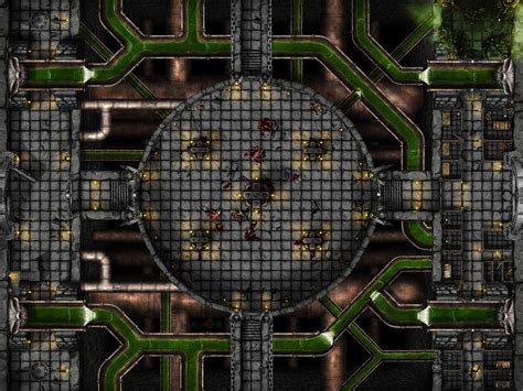 Underground Arena In A Sewer R Battlemaps