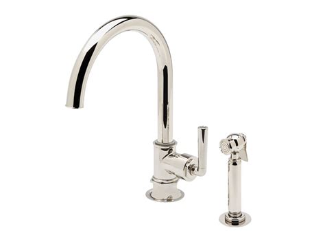 New waterworks kitchen faucet orleans with sprayer matte nickel $2125. Waterworks Henry One Hole Gooseneck Kitchen Faucet - Metal ...