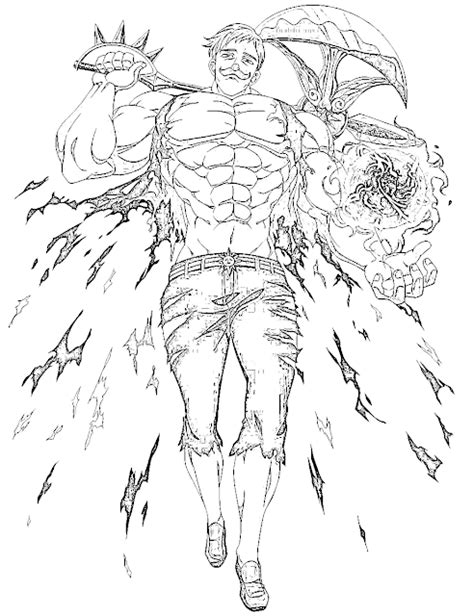 Seven deadly sins before disband (source: Escanor (Nanatsu no taizai) para colorear e imprimir ...