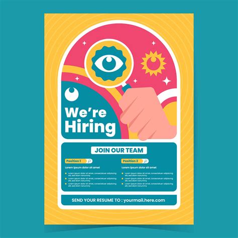 We Are Hiring Poster Template 18741397 Vector Art At Vecteezy