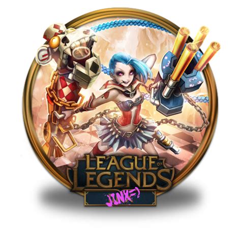 Jinx Harlequin Unofficial Icon League Of Legends Gold Border Iconpack