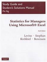 Statistics For Managers Using Microsoft Excel 7th Edition Photos