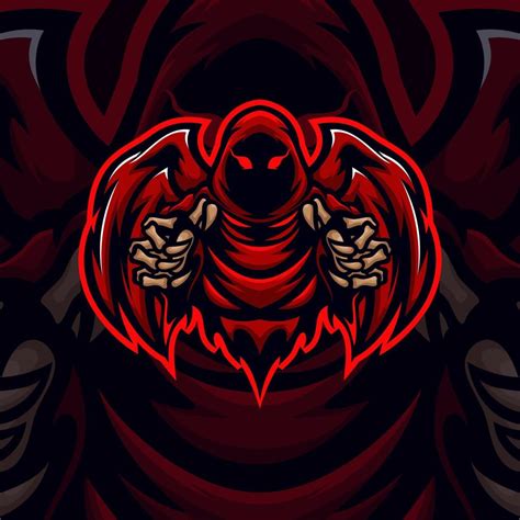 Red Angel Esport Gaming Mascot Logo Template 7049662 Vector Art At Vecteezy
