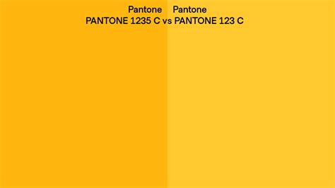 Pantone 1235 C Vs Pantone 123 C Side By Side Comparison