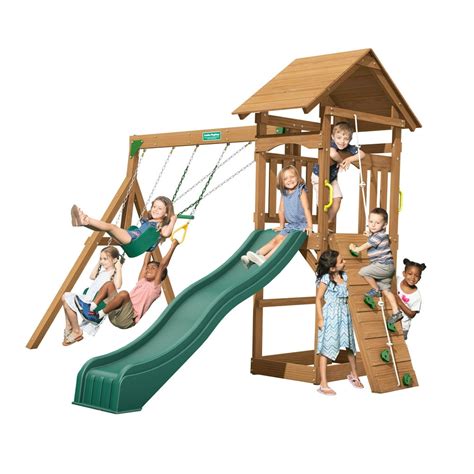 Creative Playthings Ps18ral Raleigh Kids Wooden Outdoor Swing Set