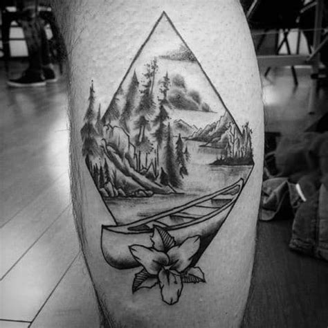 A little canoe tattoo i did you can see more of my work on instagram @leopugram thanks for looking and hope you having a good day. 40 Canoe Tattoo Designs For Men - Kayak Ink Ideas