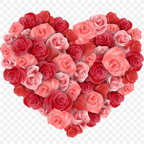 Flower Heart Rose Valentines Day Png 1015x1015px Flower Artificial
