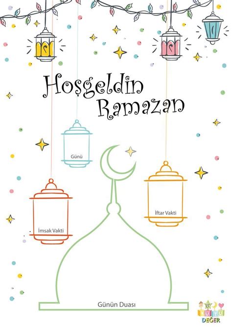 Ramazan Ayı Planlayıcı Ramadan Dekorationen Ramadan Für Kinder