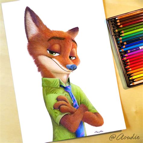 Nick Wilde Zootopia By Aoudie On Deviantart